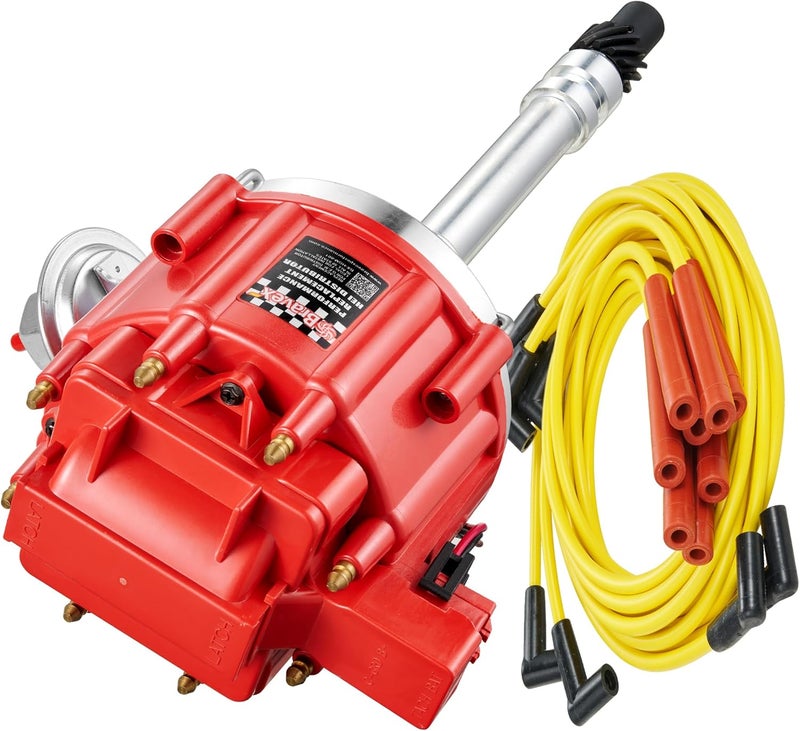 Voltstorm HEI Distributor 65K Coil with Spark Plug Wires 9000RPM, HEI Distributor for Chevy 350 Replacement for SBC BBC GM 283 305 307 327 400 454 Small/Big Blocks V8 - Image 1